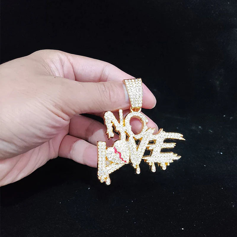 Hip Hop Cuban NO LOVE Necklace