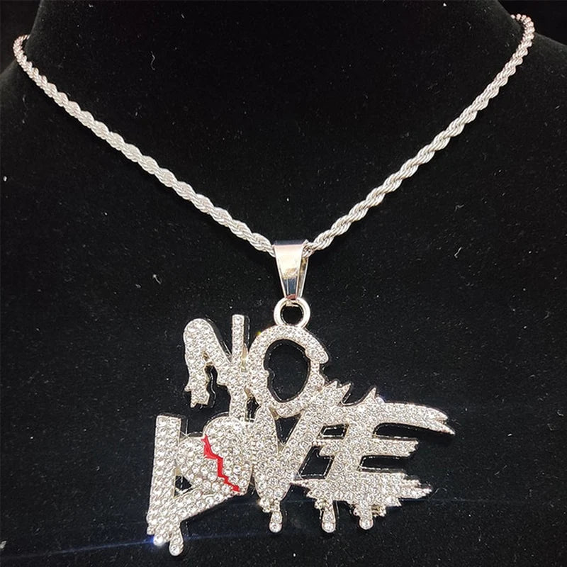 Hip Hop Cuban NO LOVE Necklace