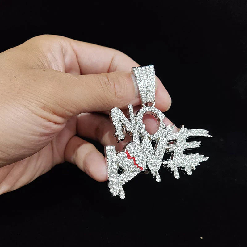 Hip Hop Cuban NO LOVE Necklace