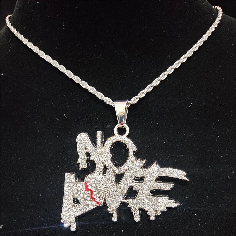 Hip Hop Cuban NO LOVE Necklace