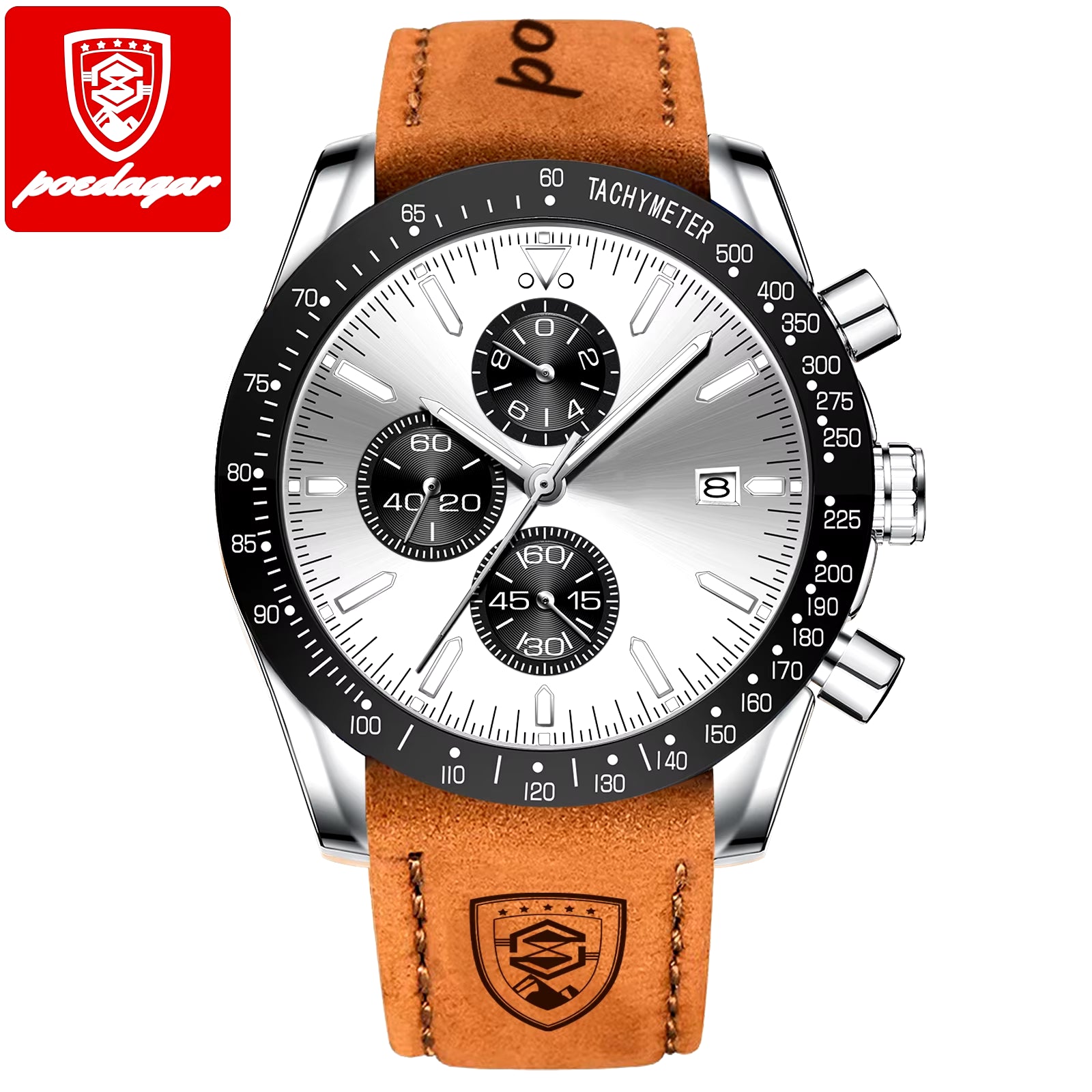 Men's Luxury Sport Chronograph Watch – Waterproof, Luminous, Silicone Band