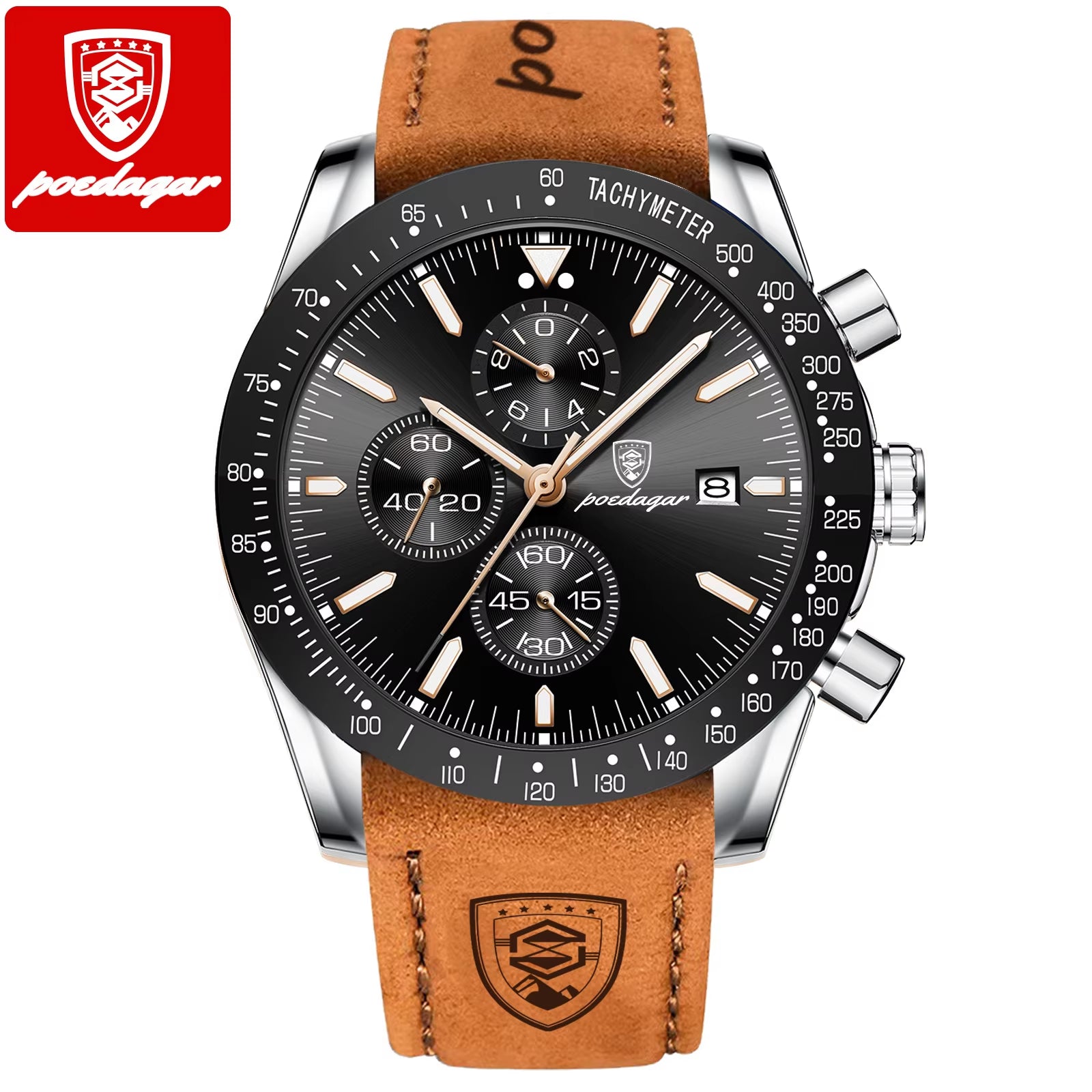 Men's Luxury Sport Chronograph Watch – Waterproof, Luminous, Silicone Band