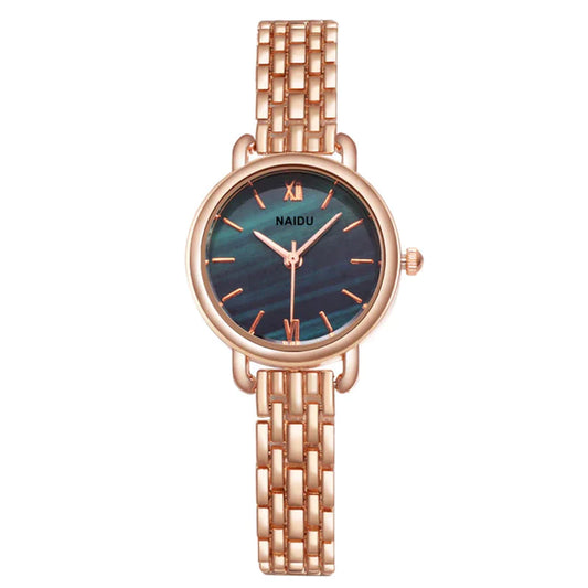 Naidu Women's Rose Gold Quartz Bracelet Watch