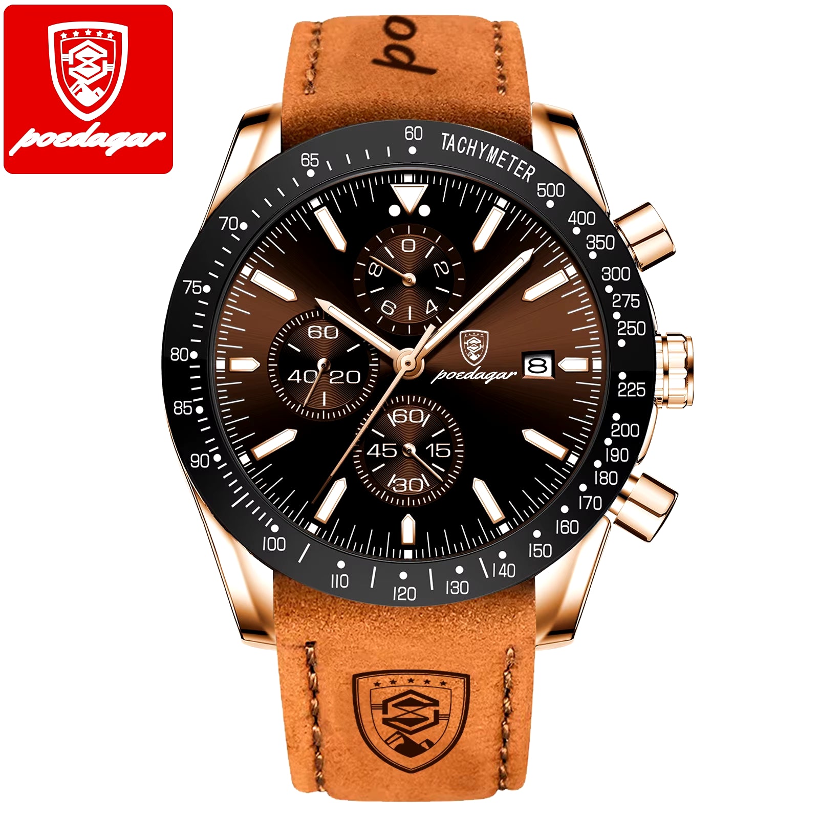 Men's Luxury Sport Chronograph Watch – Waterproof, Luminous, Silicone Band