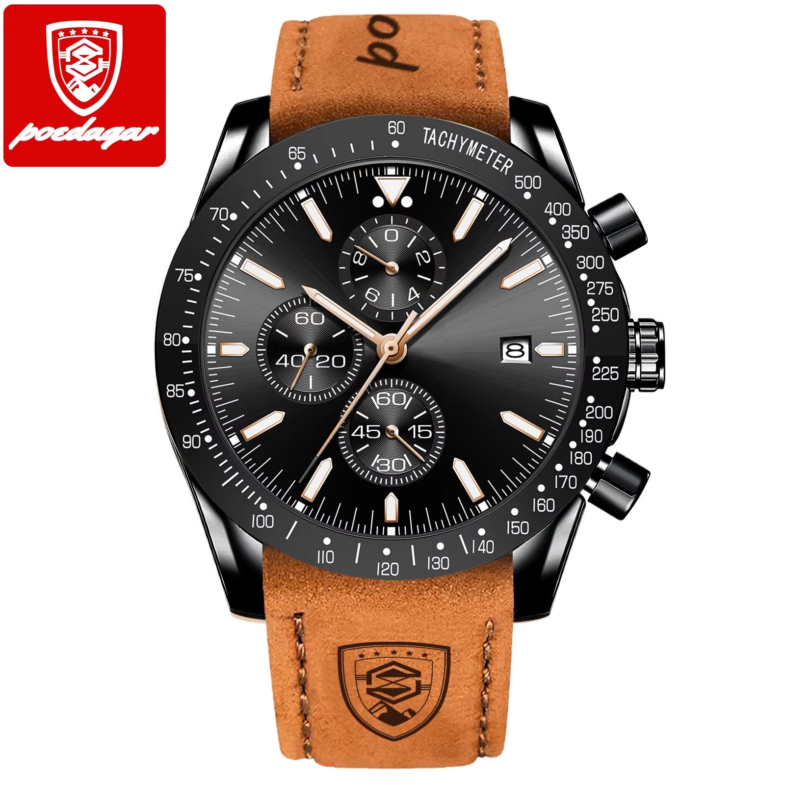 Men's Luxury Sport Chronograph Watch – Waterproof, Luminous, Silicone Band