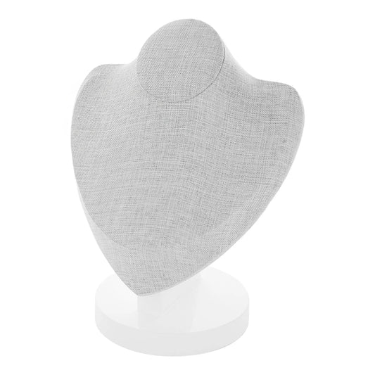 Gray Linen Necklace Jewelry Display