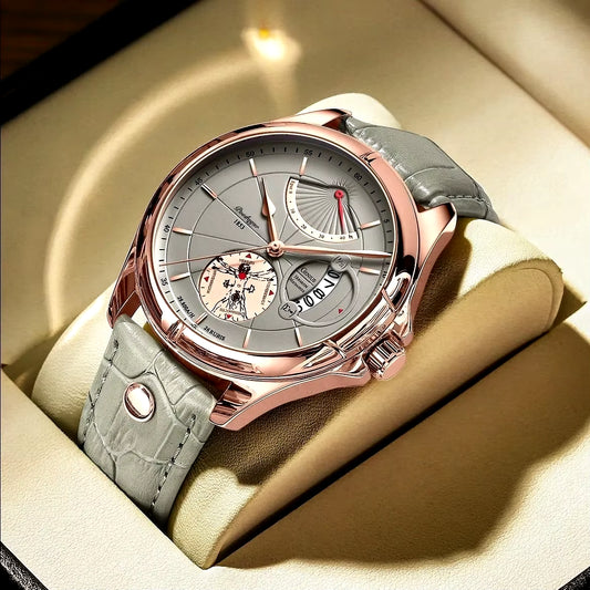 Men's Luxury Sport Watch – Waterproof, Luminous Leather, Date Display