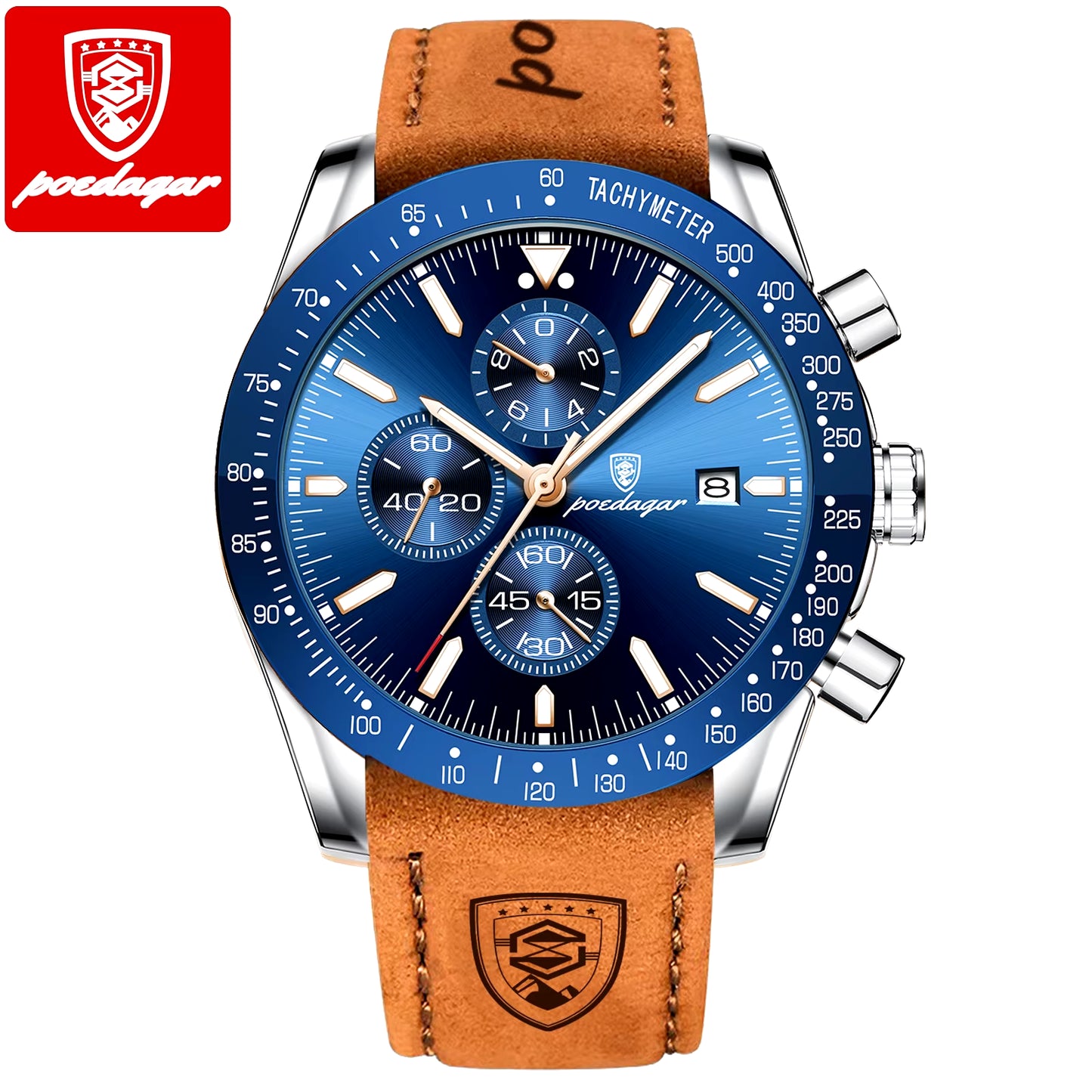 Men's Luxury Sport Chronograph Watch – Waterproof, Luminous, Silicone Band