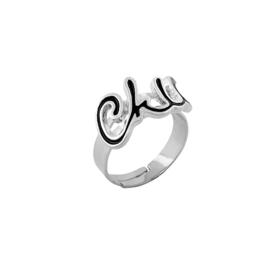 Ring with Message ''Chic''